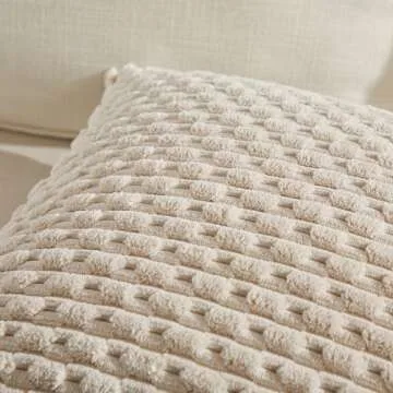 Boho Tan Lumbar Pillow Cover 12x24 for Stylish Decor