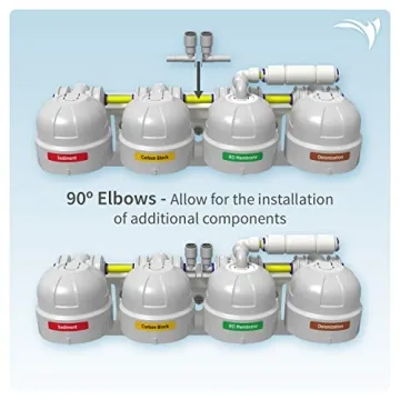 Aquatic Life Twist-in 4-Stage Reverse Osmosis Water Filter System RO/DI Filtration Units for Aquarium, 75 GPD