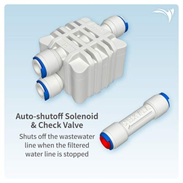 Aquatic Life Twist-in 4-Stage Reverse Osmosis Water Filter System RO/DI Filtration Units for Aquarium, 75 GPD