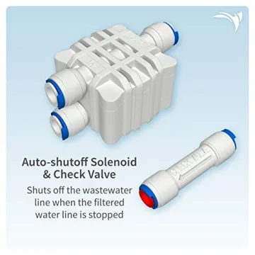 Aquatic Life Twist-in 4-Stage Reverse Osmosis Water Filter System RO/DI Filtration Units for Aquarium, 75 GPD