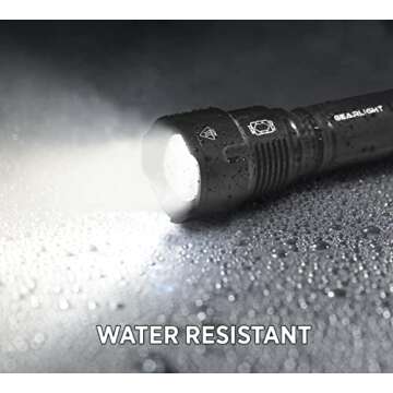 GearLight High-Powered LED Flashlight S1200 - Mid Size, Zoomable, Water Resistant, Handheld Light - High Lumen Camping, Outdoor, Emergency Flashlights
