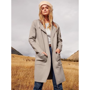 ANRABESS Women's Open Front Knit Cardigan for Fall 2024