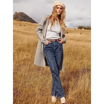 ANRABESS Women's Open Front Knit Cardigan for Fall 2024