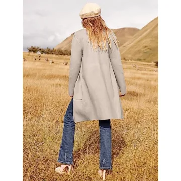 ANRABESS Women's Open Front Knit Cardigan for Fall 2024