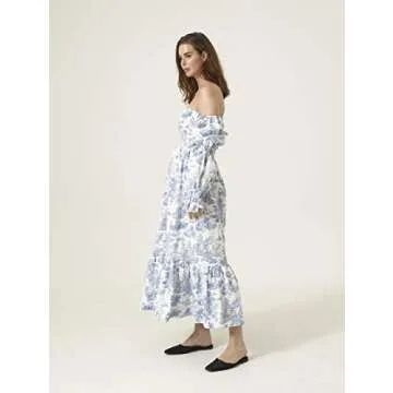 Gorgeous Yuki Floral Off Shoulder Dress for Maternity and Casual Wear