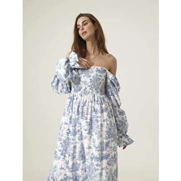 Stunning Yuki Linen Cotton Floral Dress for Women