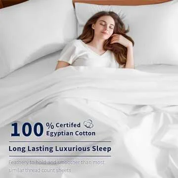 Shilucheng 100% Cotton Queen Size Sheets Set for Ultimate Comfort