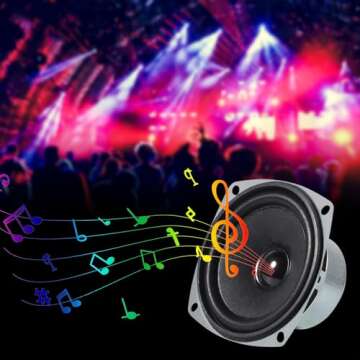 D-FLIFE 4PCS 10W Mini 3" HiFi Full Range Speaker 8 Ohm Anti-Magnetic Audio 2.0/2.1 Home Stereo Woofer Loudspeaker 90dB High Sensitivity for DIY Boom Box Satellites Speaker