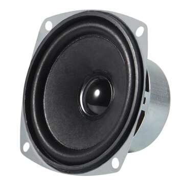 D-FLIFE 4PCS 10W Mini 3" HiFi Full Range Speaker 8 Ohm Anti-Magnetic Audio 2.0/2.1 Home Stereo Woofer Loudspeaker 90dB High Sensitivity for DIY Boom Box Satellites Speaker