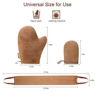 CeleCily Self Tanning Mitt Applicator - 3 in 1 Tanning Mitts Self Tanner Mitt Applicator Self Tanning Glove for Self Tan Mit Sunless Tanner Mitt Self Tanner Glove With Thumb Ultra Soft Spray Tan Mitt