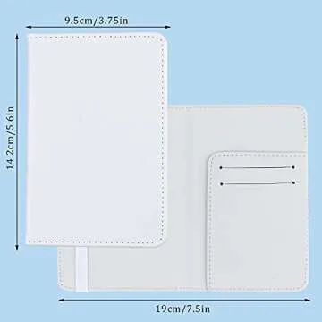 Customizable PU Leather Passport Holder, 4 Pack Travel Covers