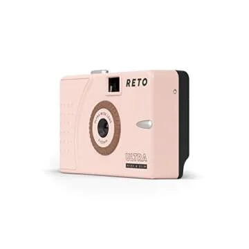 RETO Ultra Wide and Slim 35mm Reusable Daylight Film Camera - 22mm Wide Lens, Focus Free, Light Weig...