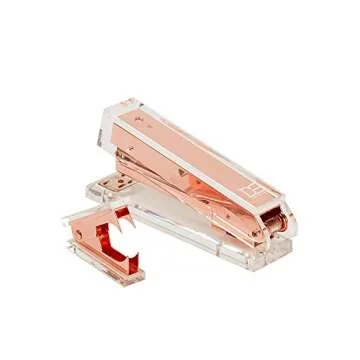 Rose Gold Desk Set Stapler with Gift Box - Stylish & Functional