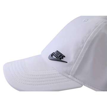 NIKE unisex-adult Nsw Aerobill H86 Cap Hat, White/White/White/Black, One Size
