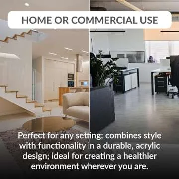 Prolux New Comfort 6 Stage UV, Ozone Generator Air Purifier Cleaner HEPA, Covers 3000 Feet, Acrylic, Home or Commercial Use, Adjustable, Powerful Fan, Portable