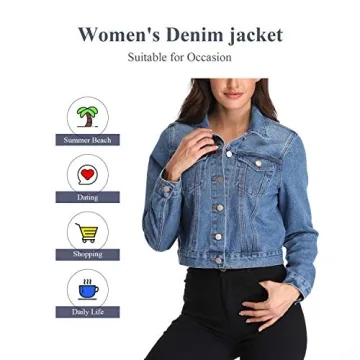 Andy & Natalie Women's Cropped Denim Jacket for Trendy Looks