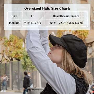 Comhats 2020 New Womens Visor Beret Newsboy Hat Cap for Ladies Merino Wool (67145_Black (CottonFilli...