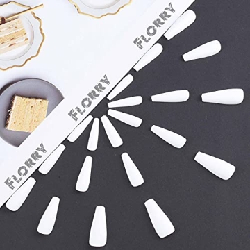 Florry Coffin Extra Long Press On Nails - 24Pcs Stylish Set