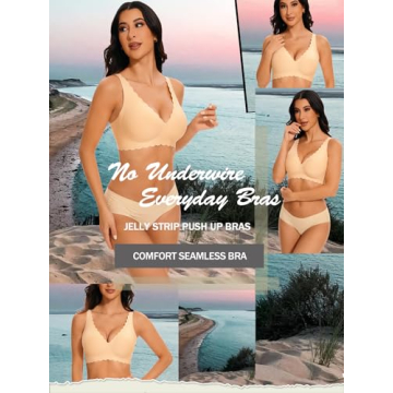 Buy Comfortable Women's Push Up Scalloped Deep V Bra