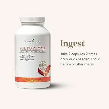 Young Living Sulfurzyme, 300 Capsules, Supports Joint Health, Promotes Healthy Skin and Hair, Aids in Overall Well-Being with MSM and Wolfberry Powder Blend