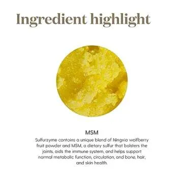 Young Living Sulfurzyme, 300 Capsules, Supports Joint Health, Promotes Healthy Skin and Hair, Aids in Overall Well-Being with MSM and Wolfberry Powder Blend