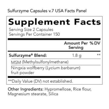 Young Living Sulfurzyme, 300 Capsules, Supports Joint Health, Promotes Healthy Skin and Hair, Aids in Overall Well-Being with MSM and Wolfberry Powder Blend