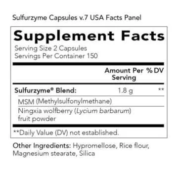 Young Living Sulfurzyme, 300 Capsules, Supports Joint Health, Promotes Healthy Skin and Hair, Aids in Overall Well-Being with MSM and Wolfberry Powder Blend