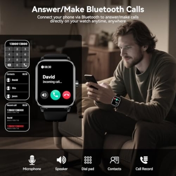 Smart Watches for Women Men: 1.83" HD Touchscreen, Bluetooth Calling, Fitness Tracker