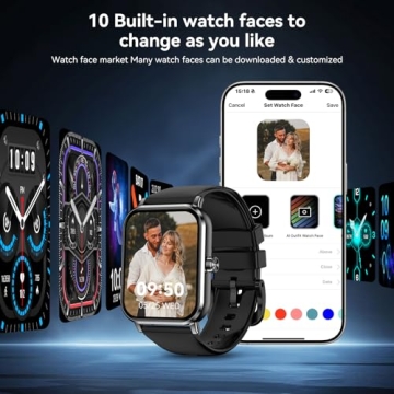 Stylish Smartwatch with 1.83" Touchscreen and 130+ Modes