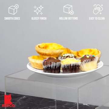 Red Co. Acrylic Display Risers Set of 3 for Home or Business