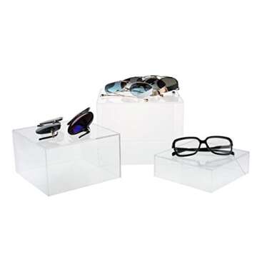 Red Co. Acrylic Display Risers Set of 3 for Home or Business