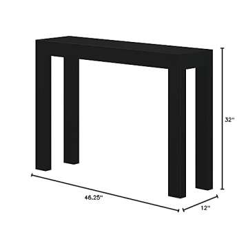 Plank+Beam Modern Solid Wood Console Table, 46.25 Inch, Sofa Table, Narrow Entryway Table for Hallwa...