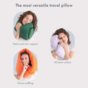 Huzi Infinity Pillow - Travel Neck Pillow - Versatile Soft 360 Support Scarf - Machine Washable - Home Travel Flight Road Trips (Pine Green)