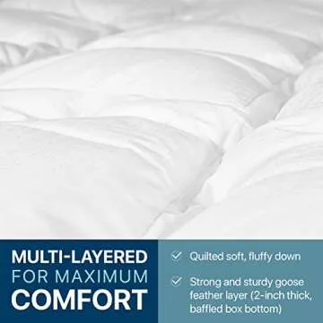 Allied Home Queen Goose Down Mattress Topper for Comfort