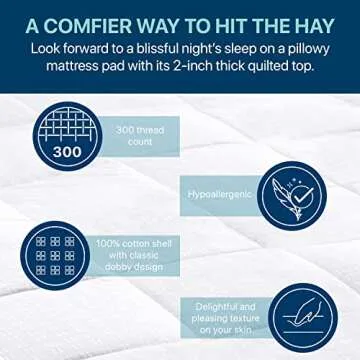 Allied Home Queen Goose Down Mattress Topper for Comfort