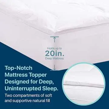 Allied Home Queen Goose Down Mattress Topper for Comfort