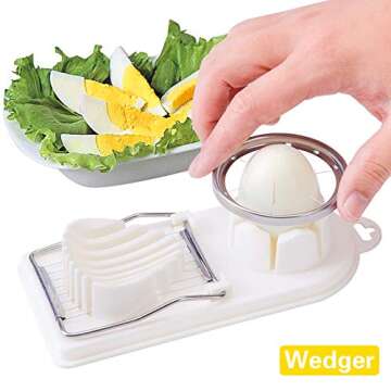 Zeakone Egg Slicer Cutter – 2-in-1 Stainless Steel Kitchen Essential