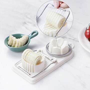 Zeakone Egg Slicer Cutter – 2-in-1 Stainless Steel Kitchen Essential
