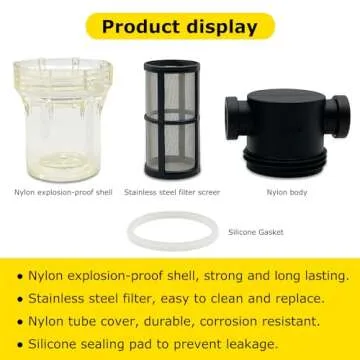 Female NPT In-Line Strainer with 100 Mesh Filter for Clean Water