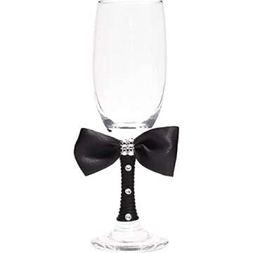 Elegant Glass Champagne Flutes Set for Weddings