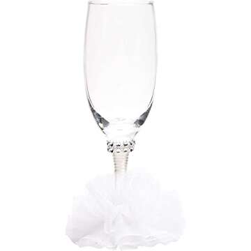 Elegant Glass Champagne Flutes Set for Weddings