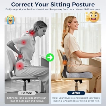 Ergonomic Memory Foam Seat Cushion for Comfort and Support