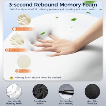 Ergonomic Memory Foam Seat Cushion for Comfort and Support