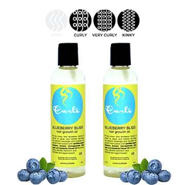 Curls Blueberry Hair and Scalp Oil, 4 Ounces (Pack of 2)
