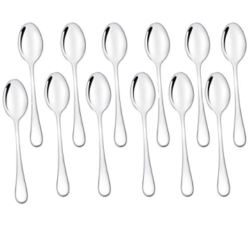 Demitasse Espresso Spoons Set of 12, Mini Coffee Spoon, 18/10 Stainless Steel Small Spoons for Desse...