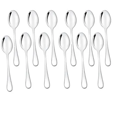 Demitasse Espresso Spoons Set of 12, Mini Coffee Spoon, 18/10 Stainless Steel Small Spoons for Desse...