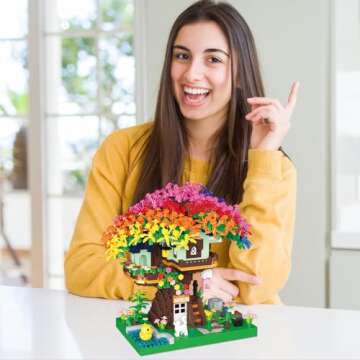 MindBox Tree Building Set for Adults - 1528 Pcs Micro Toy