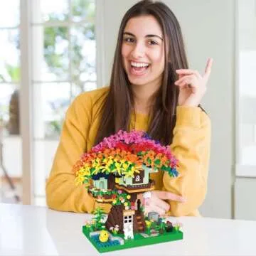 MindBox Tree Building Set for Adults - 1528 Pcs Micro Toy