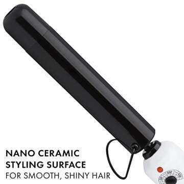 HOT TOOLS Pro Artist Nano Ceramic Curling Wand | For Smooth, Shiny Hair (1-1/4 in)
