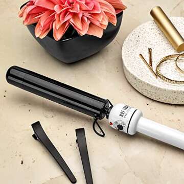 HOT TOOLS Pro Artist Nano Ceramic Curling Wand | For Smooth, Shiny Hair (1-1/4 in)